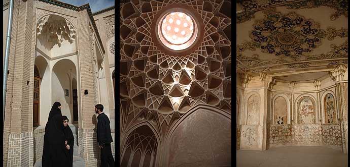 The 180-year-old Broojerdi House is famous for ts intricate plaster-mouldings.