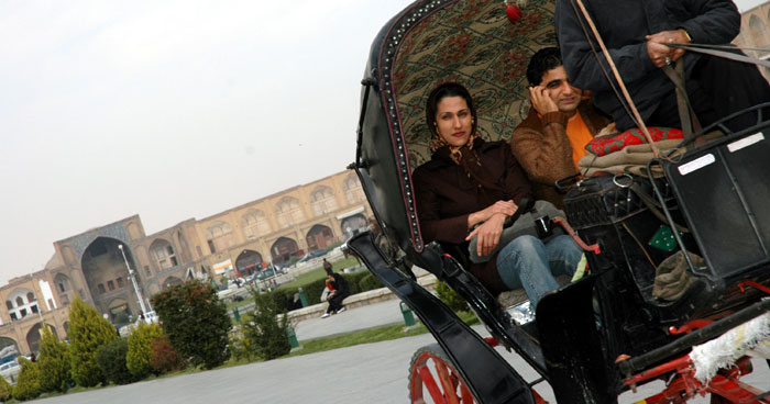 Only if the automobile never arrived in Iran. The doroshkeh in Naghsh-i Jahan square, Isfahan.