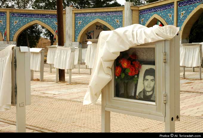 War veteran cemetary, villgage of Kharaghani, near Sharood, Iran.